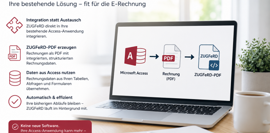 ZUGFeRD in Microsoft Access integrieren – ohne die bestehende Anwendung neu zu entwickeln