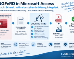 ZUGFeRD in Microsoft Access integrieren – E-Rechnung ohne komplette Neuentwicklung