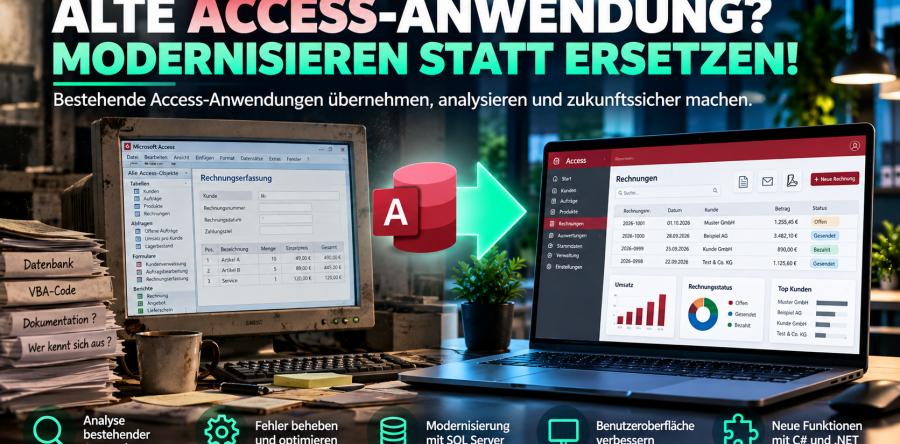 Alte MS-Access-Anwendung übernehmen und modernisieren – worauf Unternehmen achten sollten